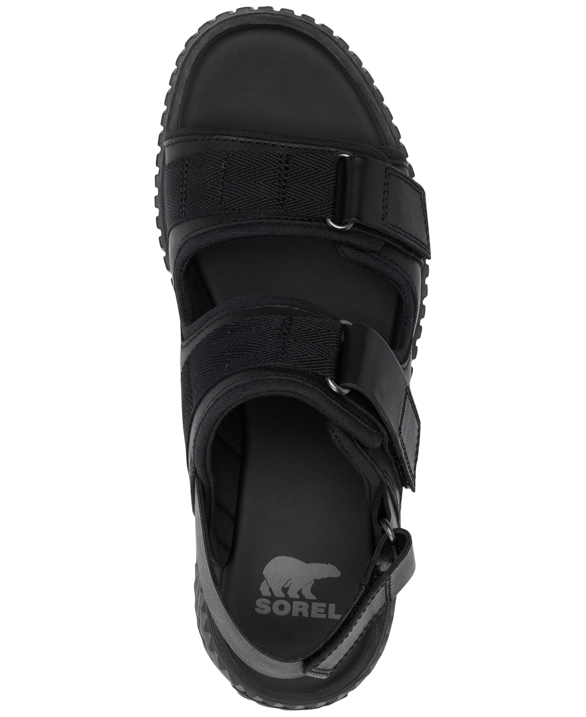 Sorel Ona Sporty Dual-grip Slingback Sandals In Black,black