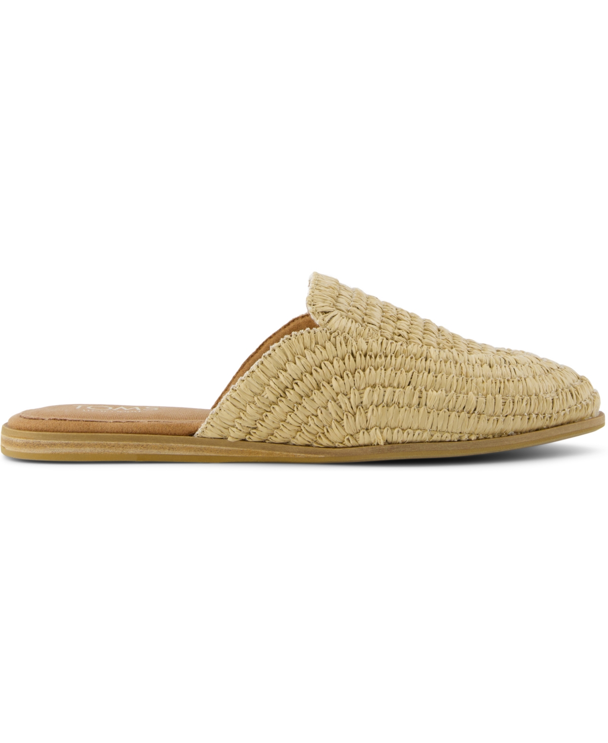 Toms Jade Mule In Almond Engineered Raffia