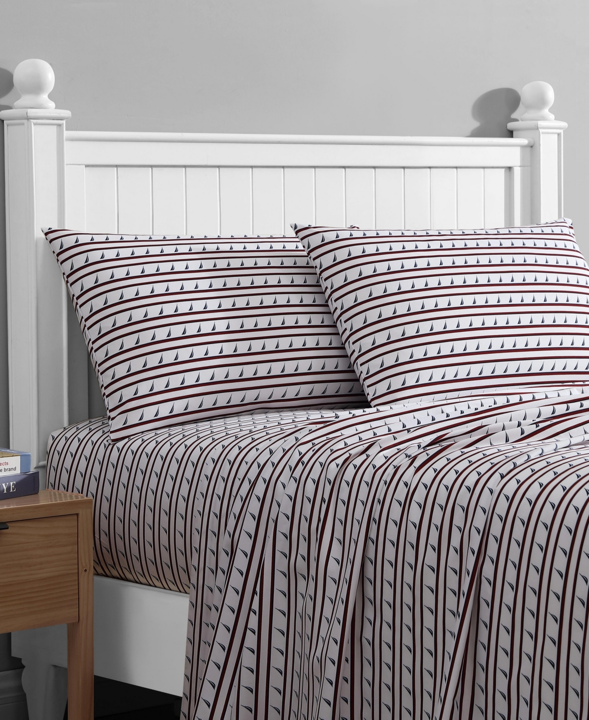 Nautica Printed Washed Microfiber 3-Pc. Sheet Set