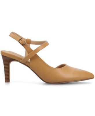 Journee Womens Scipio Medium and Wide Width Crossover Ankle Strap Pointed Toe Pumps