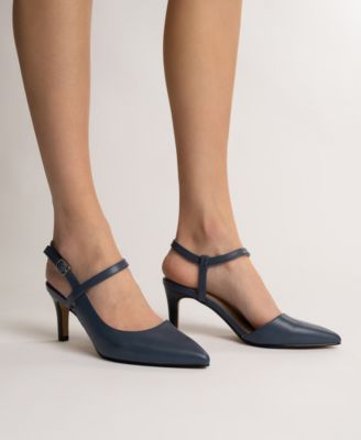 Journee Womens Scipio Medium and Wide Width Crossover Ankle Strap Pointed Toe Pumps