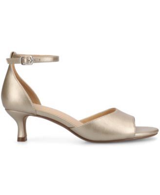 Women's Jezzie Peep Toe Kitten Heel Dress Sandals