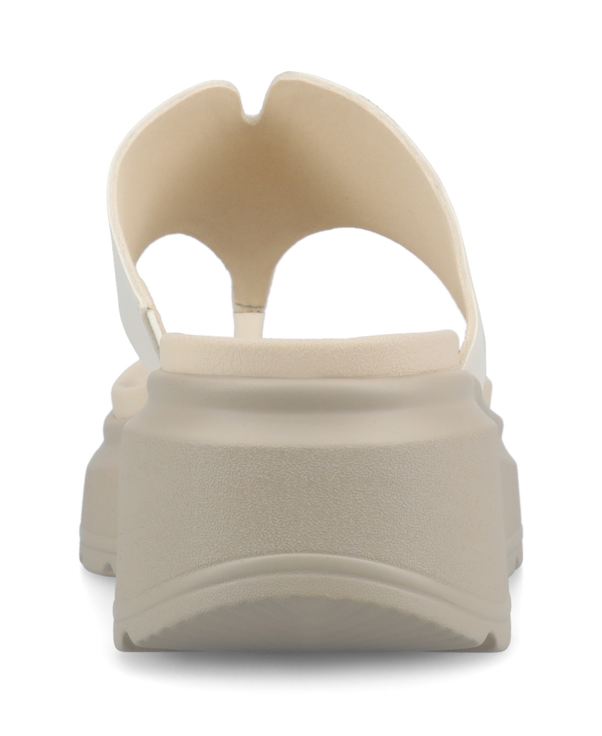 Journee Collection Carah Platform Wedge Sandal In White