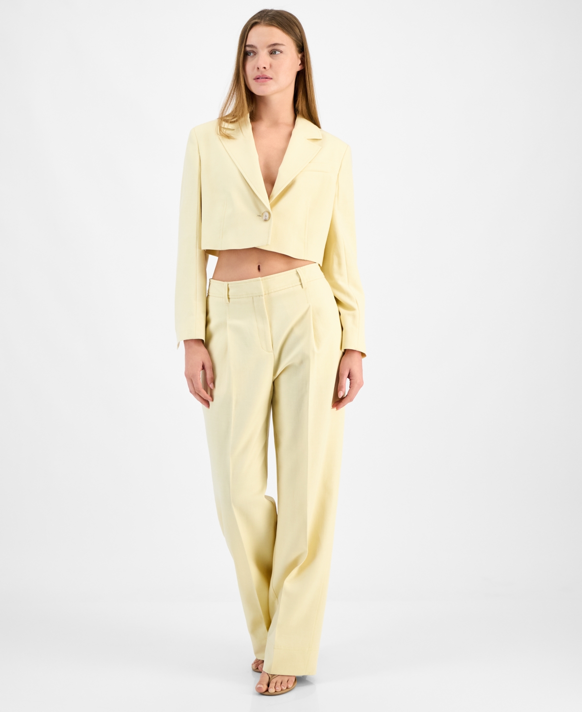 Women's High-Rise Wide-Leg Pants - Juicy Yellow