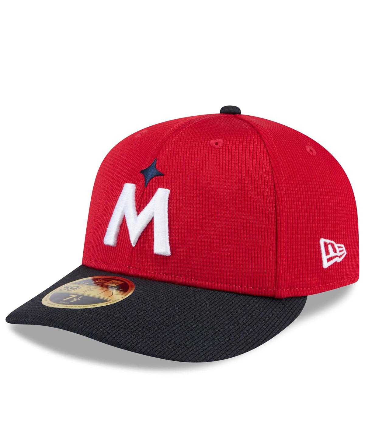 NEW ERA MEN'S RED/NAVY MINNESOTA TWINS 2025 SPRING TRAINING LOW PROFILE 59FIFTY FITTED HAT 