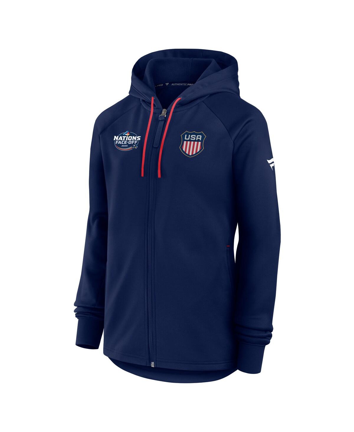 Fanatics Women's Athletic Navy Usa 2025 4 Nations Face-off Authentic Pro Fleece Full-zip Jacket In Athletic Navy