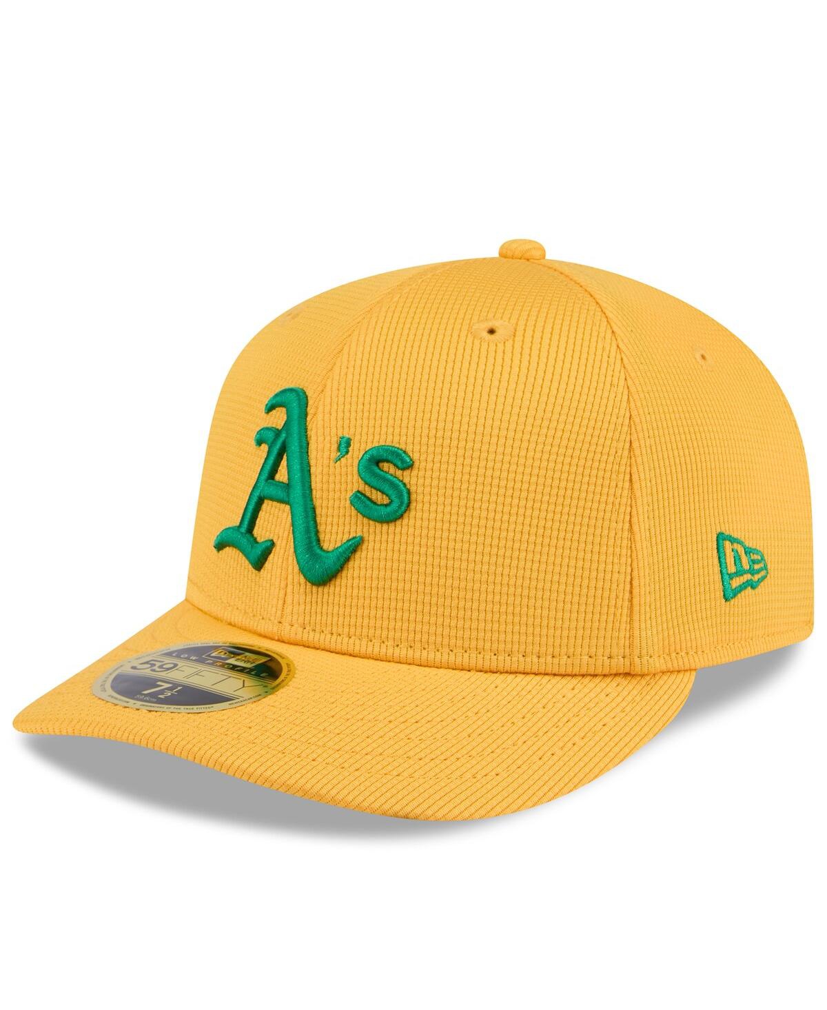 New Era Men's Gold Athletics 2025 Spring Training Low Profile 59fifty Fitted Hat In Gold