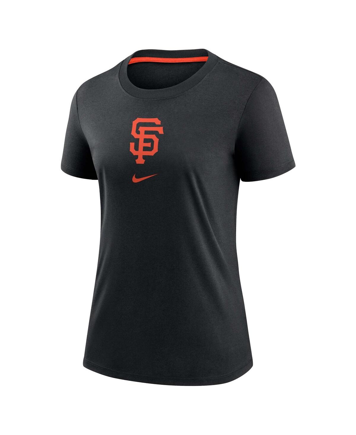 Nike Women's Black San Francisco Giants Authentic Collection Early Work Tri-blend T-shirt In Black