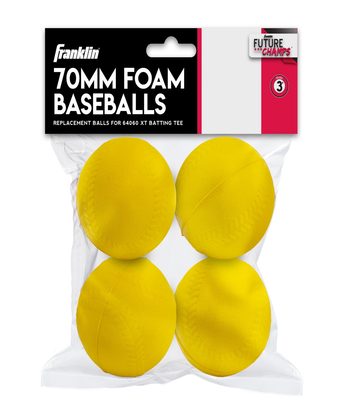 Franklin Sports Xt Batting Tee Replacement Foam Baseballs In Yellow