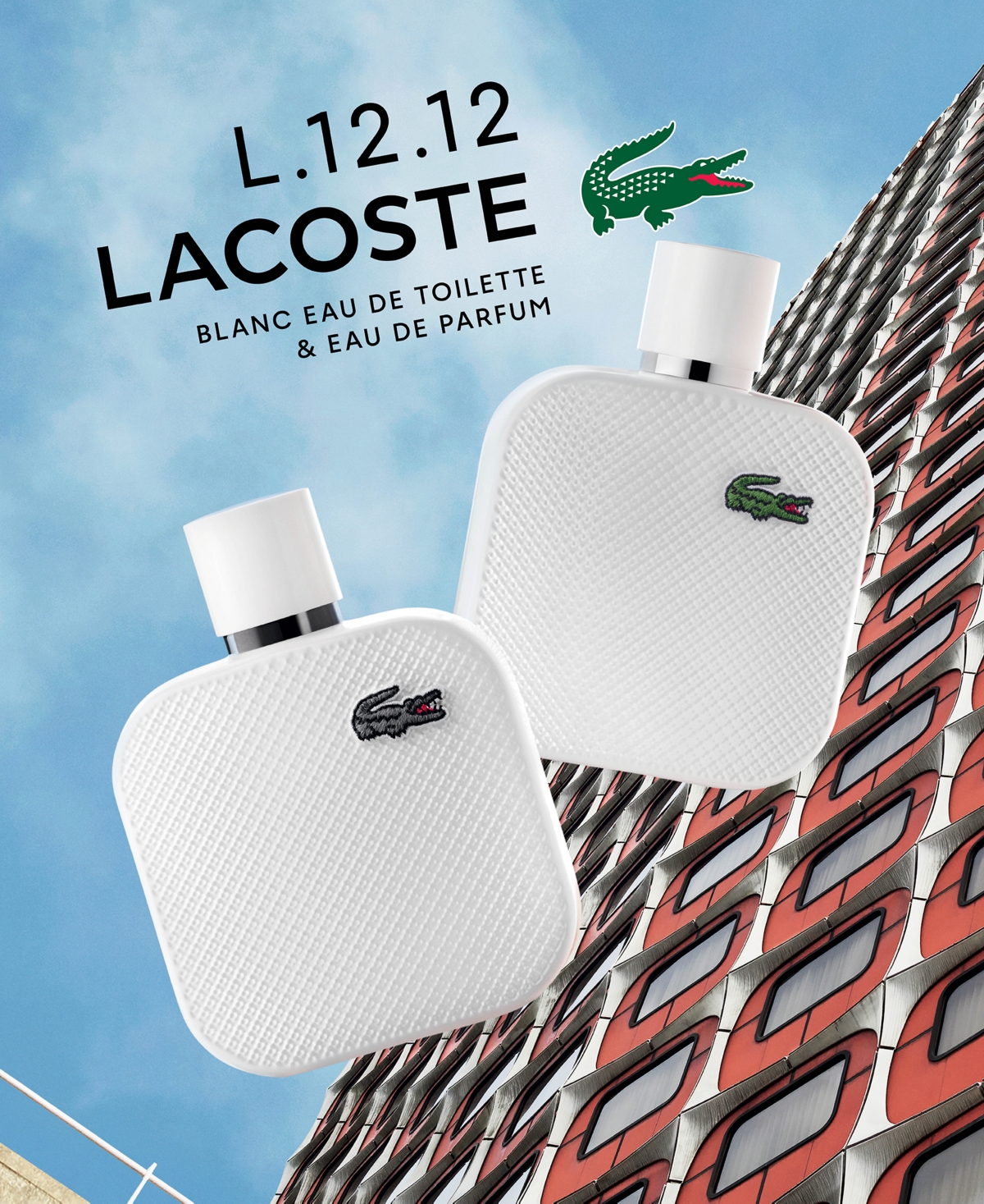 Lacoste Men's L.12.12 Blanc Eau De Toilette Spray, 3.3 Oz. In No Color