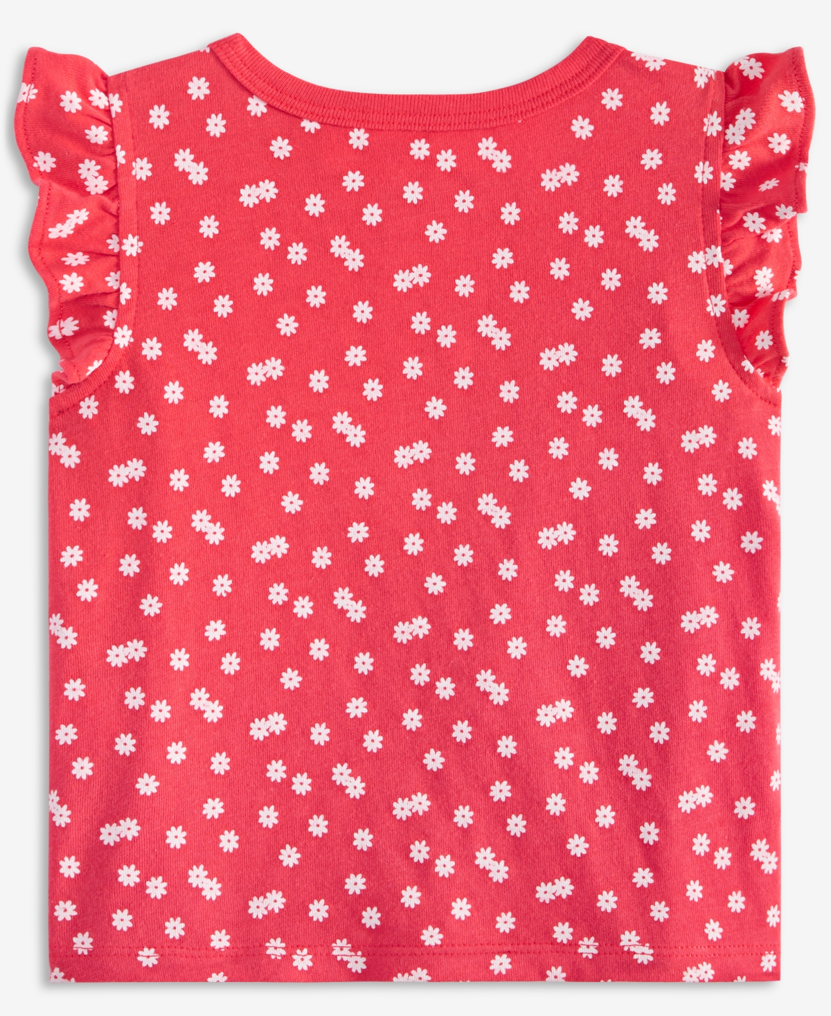 First Impressions Baby Girls Daisy Dot-print T-shirt, Exclusively At Macy's In Red