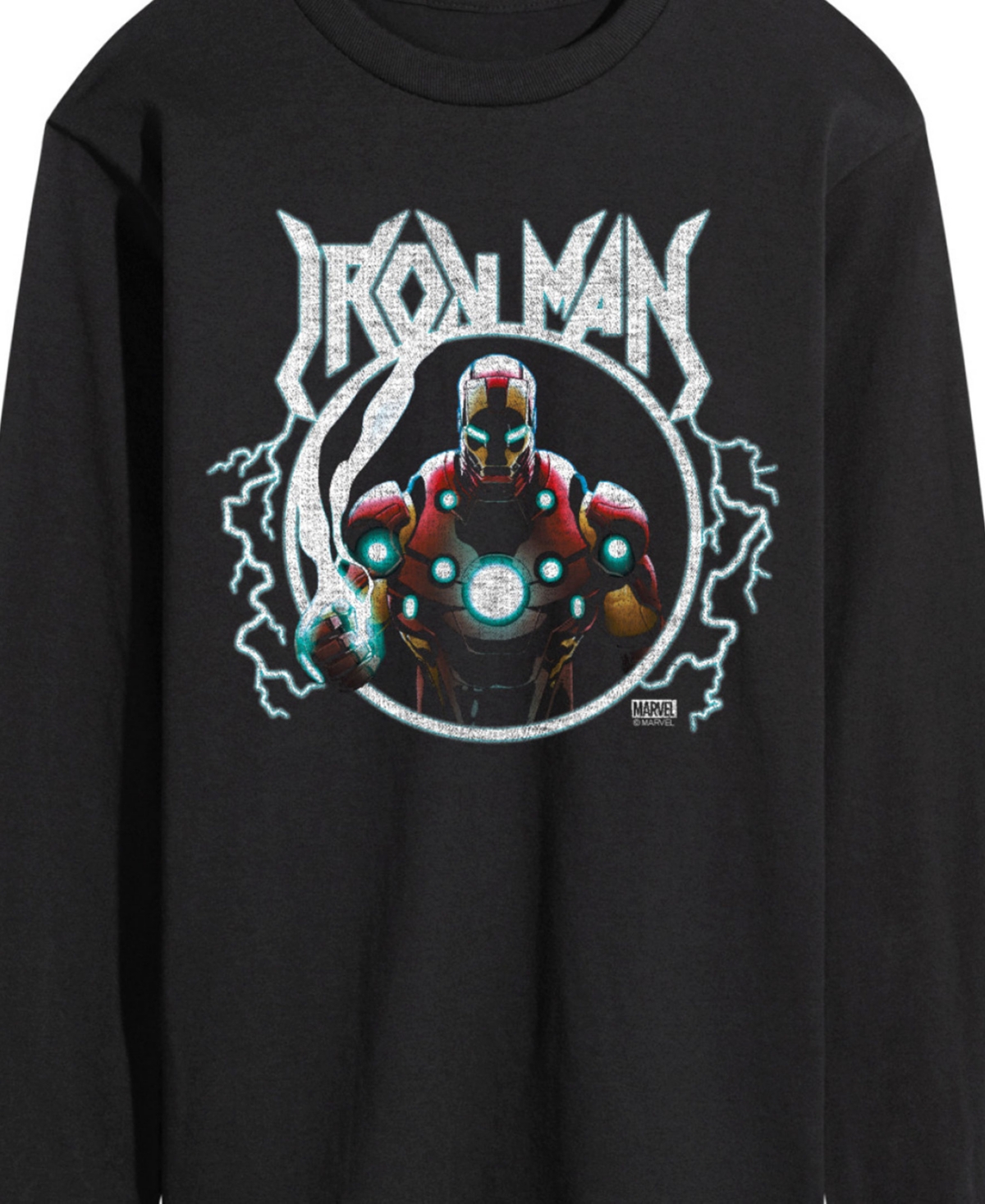Airwaves Men's Iron Man Long Sleeve T-shirt In Black