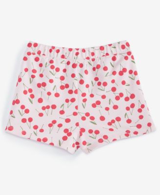 Baby Girls Mix and Match Cherry Toss Printed French Terry Shorts, Exclusively at Macy's 
