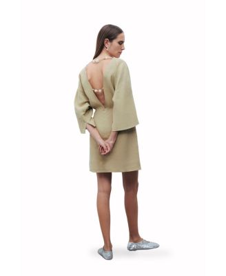 Women's Beaded Back Detailed Mini Dress