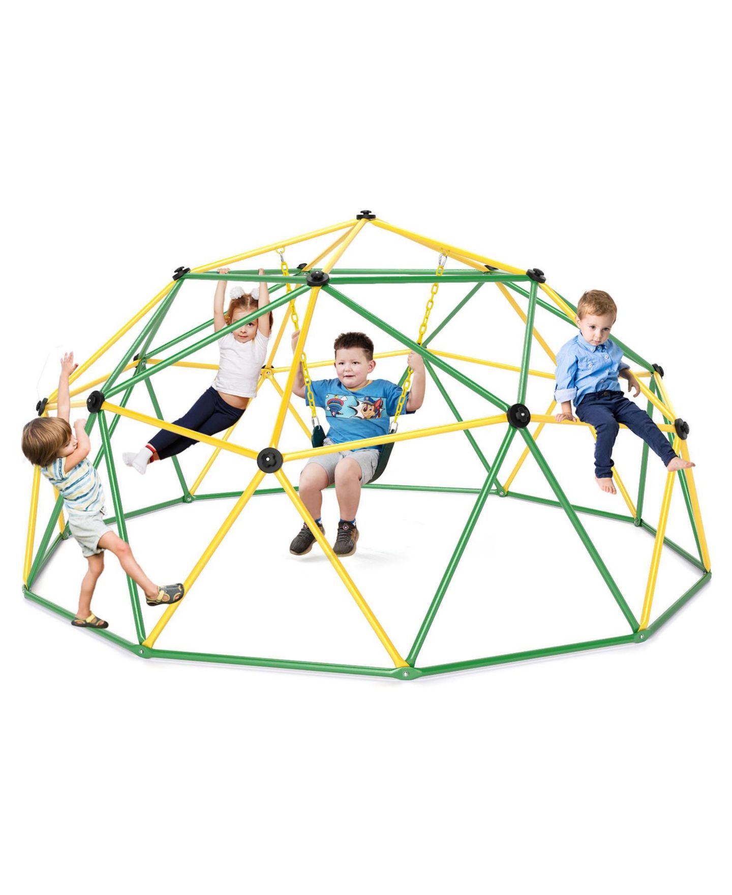 Детская игрушка Slickblue Dome Climber with Swing and 800 Lbs Load Capacity, цвет: Зелёный — фото 8
