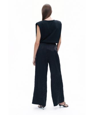 Women's Wrinkled Wide-Leg Pants
