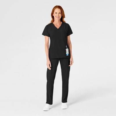 Petite W123 Flat Front Cargo Scrub Pant