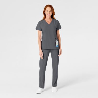 Petite W123 Flat Front Cargo Scrub Pant