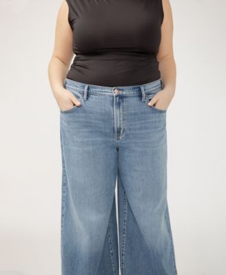 Plus Size Highly Desirable High Rise Ultra Wide Leg Jeans