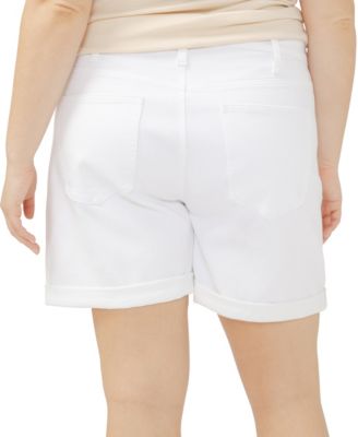 Plus Size Boyfriend Relaxed Mid Rise Shorts