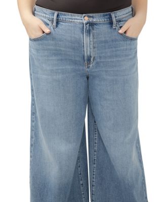 Plus Size Highly Desirable High Rise Ultra Wide Leg Jeans