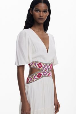 Women's Embroidered cut-out dress