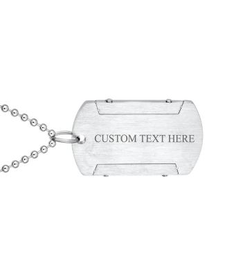 Inspirational Mantra Military Style Serenity Prayer Dog Tag Necklace