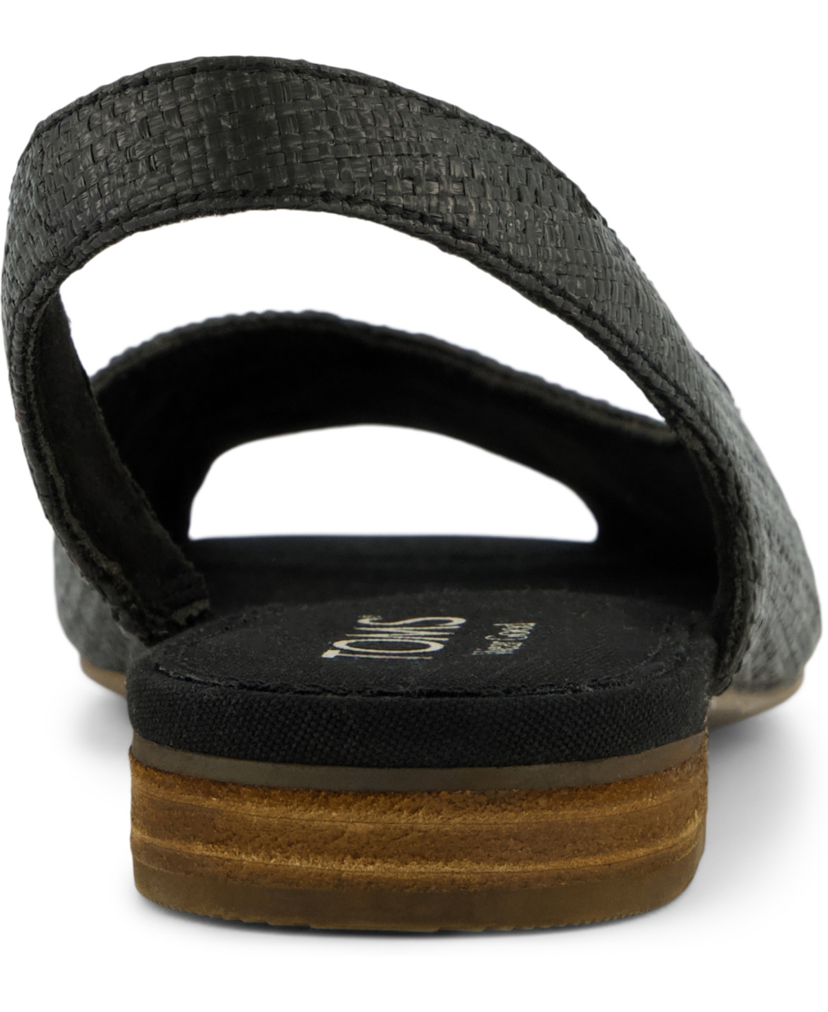 Shop Toms Women's Briella Slingback Flats In Black Raffia