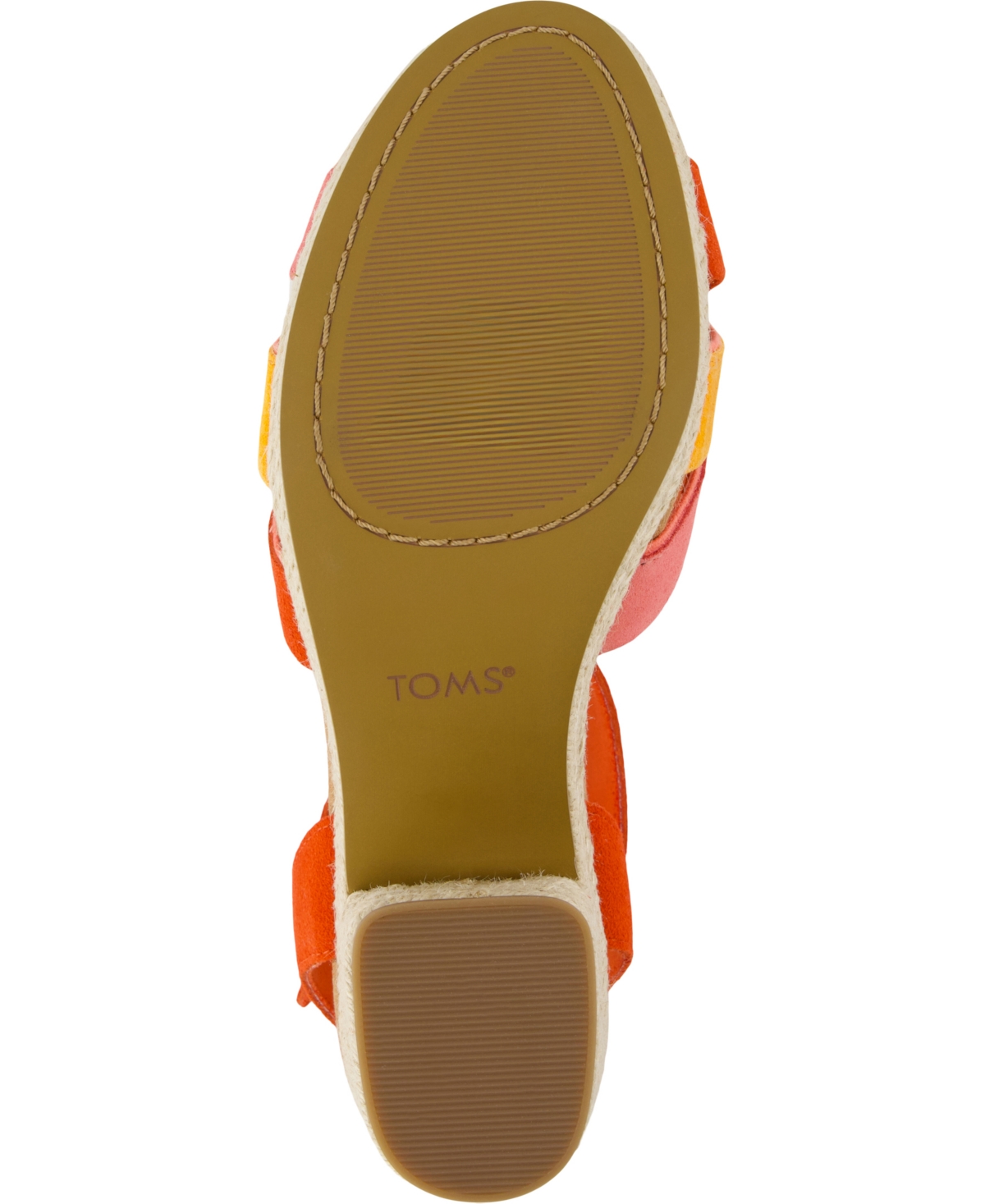 Shop Toms Women's Majorca Strappy Dress Sandals In Flame Suede