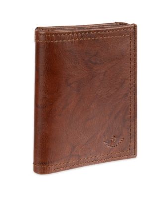 Men's RFID Crunch Leather Z-Fold Trifold Wallet