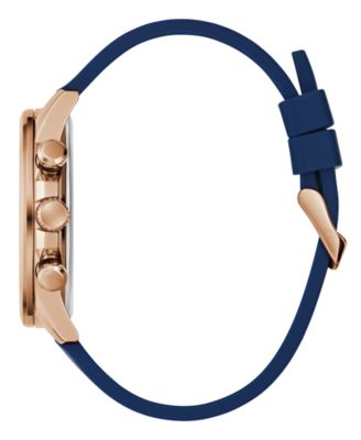 Men's Multifunction Blue Silicone Watch, 44mm