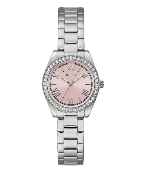 Женские часы GUESS Analog Silver-Tone Steel Watch, 30mm