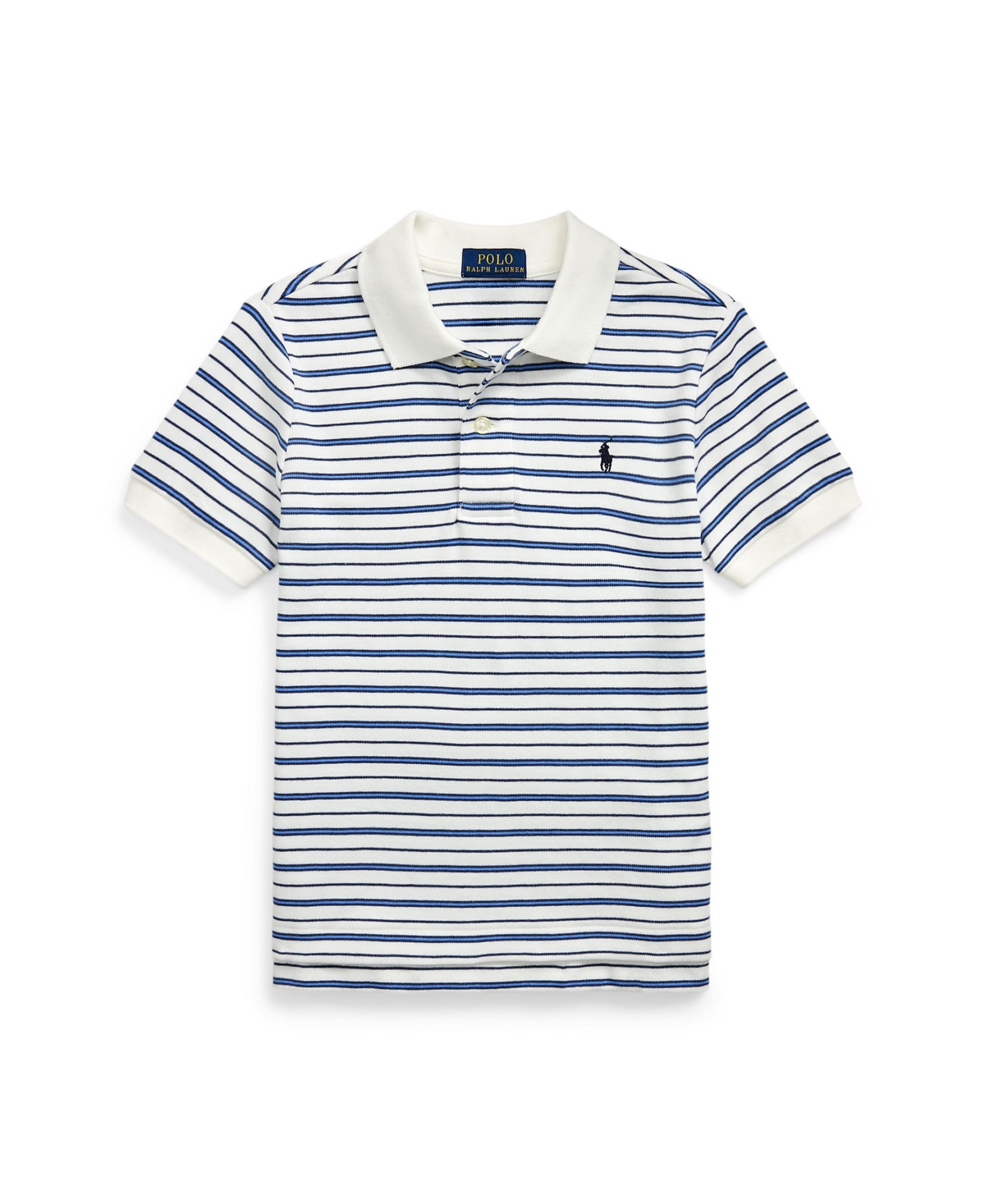Polo Ralph Lauren Toddler And Little Boys Striped Soft Polo Shirt In White Multi