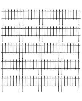 Outdoor Lawn and Garden Metal Roman Style Decorative Border Fence Panel Set