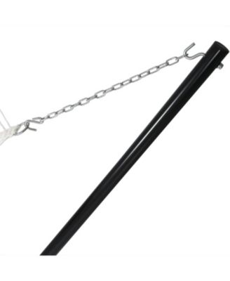 Outdoor 2-Person Quilted Fabric Hammock with Spreader Bars and Freestanding Stand