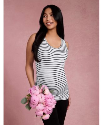 Maternity Scoop Neck Side-Ruched Tank Top - Motherhood