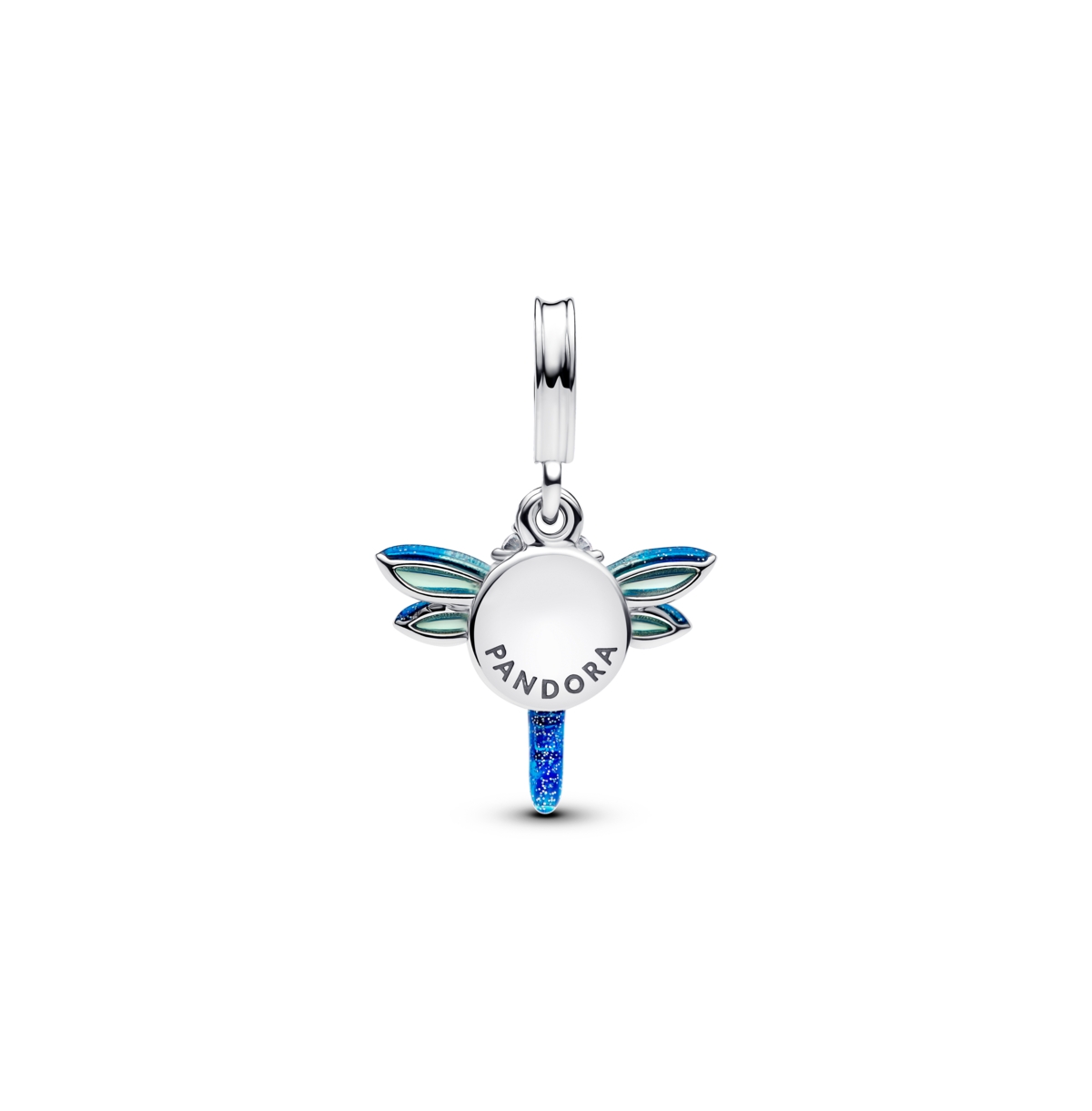 Pandora Sterling Silver Dragonfly Double Dangle Charm In Sterling Silver