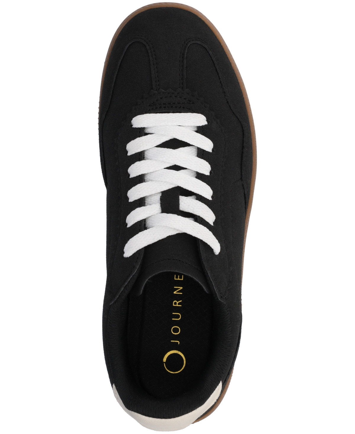 Journee Collection Women's Lummie Casual Lace-up Sneakers In Black