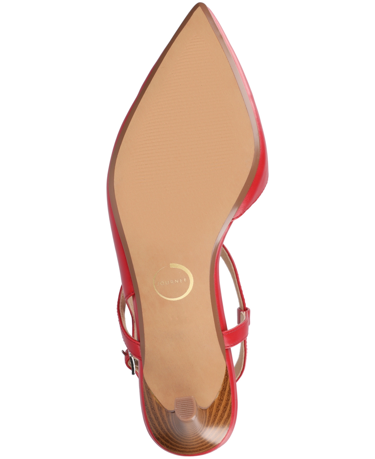 Journee Collection Scipio Pointed Toe Pump In Red