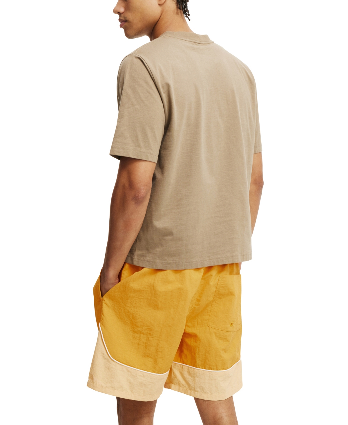 Shop Cotton On Men's All Purpose Short In Yellow Tonal Panel