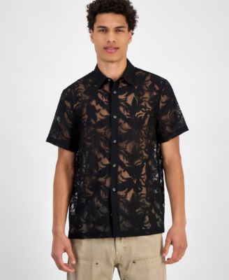 GUESS - Men's Regular-Fit Devore Floral Shirt