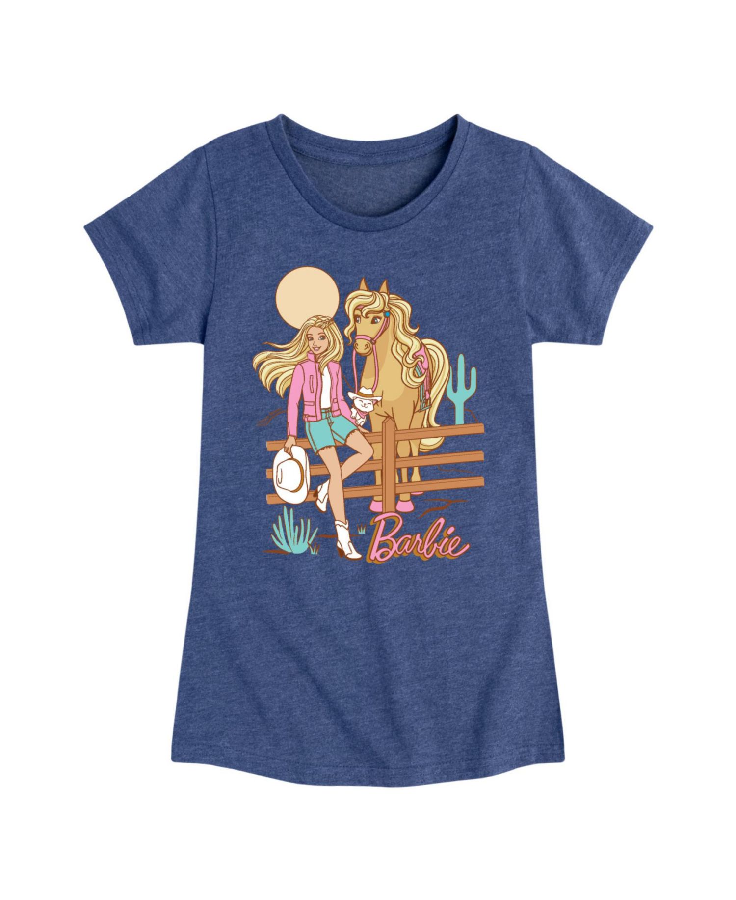 Big Girls Horse and Ranch Graphic Short Sleeve T-Shirt