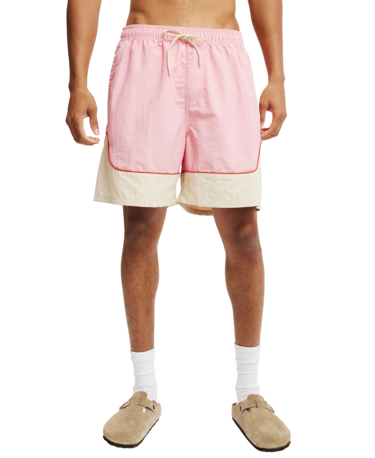 Shop Cotton On Men's All Purpose Short In Soft Pink,stone Panel
