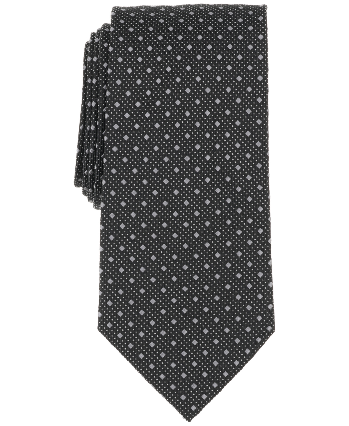 Michael Kors Men's Solana Diamond-pattern Tie In Black