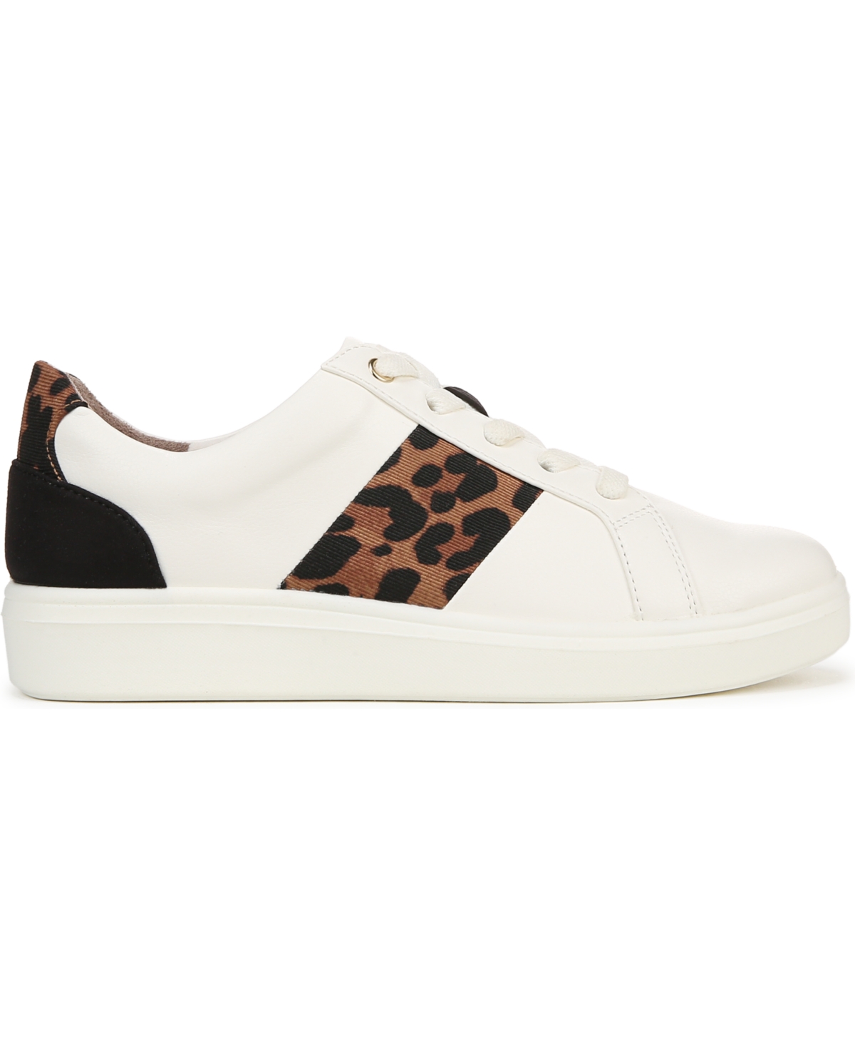 Bzees Happy Friday Sneaker In White,leopard Faux Leather