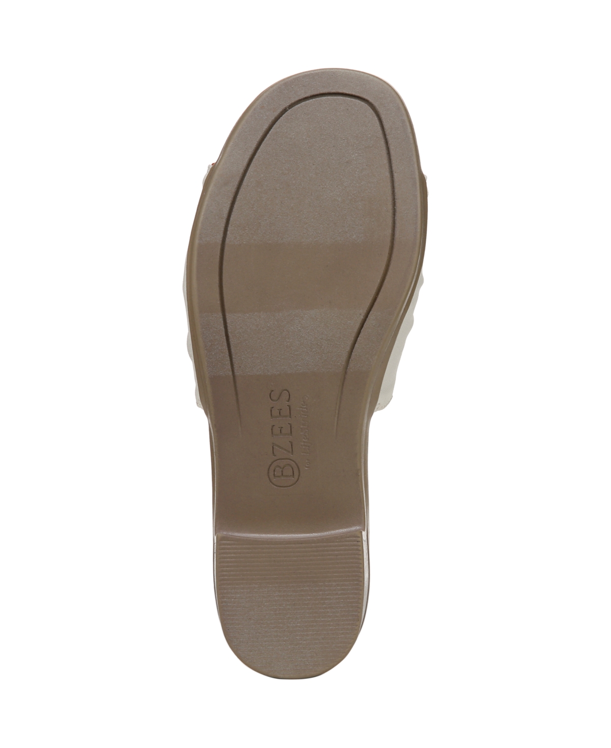 Bzees Paradise Slide Sandal In Eggnog Jersey Fabric