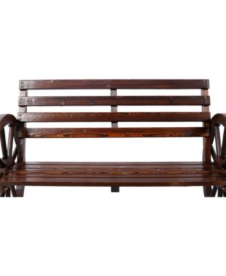 Streamdale 2-Person Wagon Wheel Bench for Outdoor & Patio