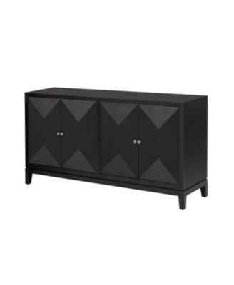 Streamdale Sleek Storage Cabinet Sideboard Buffet with Vertical Line Design,Suitable for Study,Entrance and Living Room