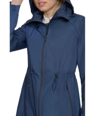 Women's 36” Travel Packable Rain Jacket with Gold Trim