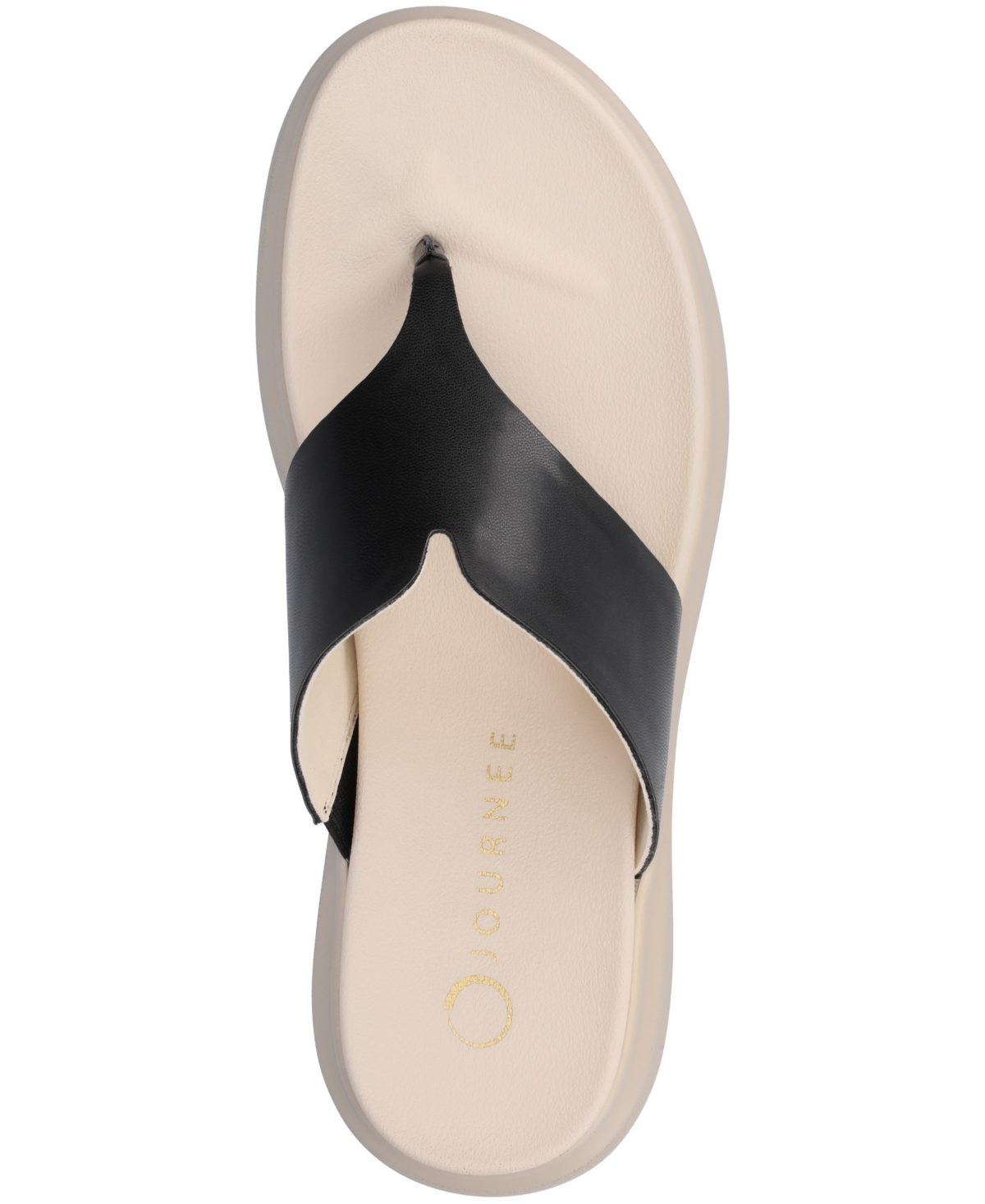 Journee Collection Carah Platform Wedge Sandal In Black